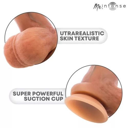 Mr Intense Dildó Realisztikus, szívókorongos 23 cm fekete