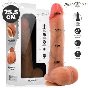   Mr Intense Dildó Szívógyűrűs, Realisztikus 25,5 cm fekete