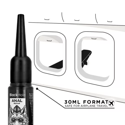 Black Hole Anál síkosító applikátor precíz, ergonómikus 30 ml S méret fekete