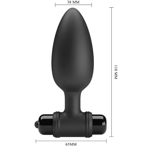 Mr Play Anál plug Rezgő, 10 mód USB-töltés Fekete
