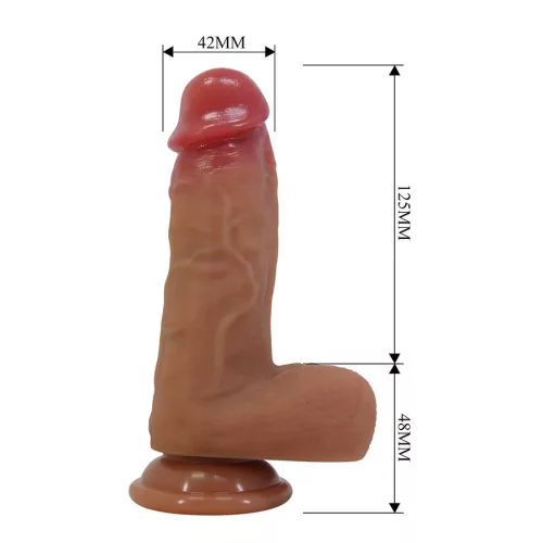 Pretty Love Curtis tapadókorongos dildó - 17,3cm