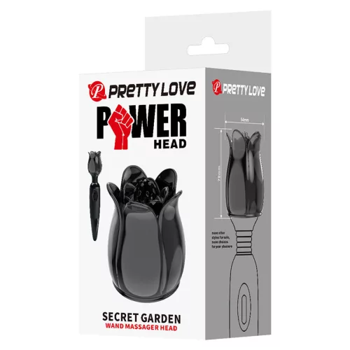 Pretty Love Secret Garden masszázsfej fekete