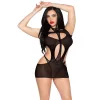 Leg Avenue Body és Mini Ruha Szexi Kivágások Fekete Egyméret