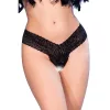 Chilirose CR 4885 tanga (fekete, nyitott) M
