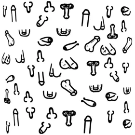   Diverty Sex Négyzet alakú poháralátét készlet vicces mintával 8,5x8,5 cm multicolor 10 db