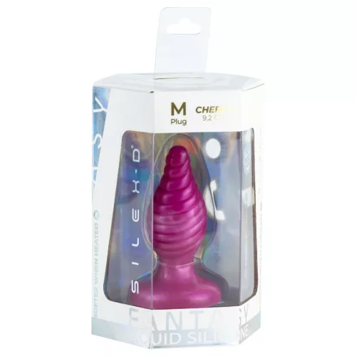 Silexd Anál plug Termoreaktív, spirális textúra 9,2 cm rózsaszín