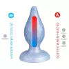 Silexd Anál plug Thermoreaktív, puha-kemény 9,2 cm gyöngykék