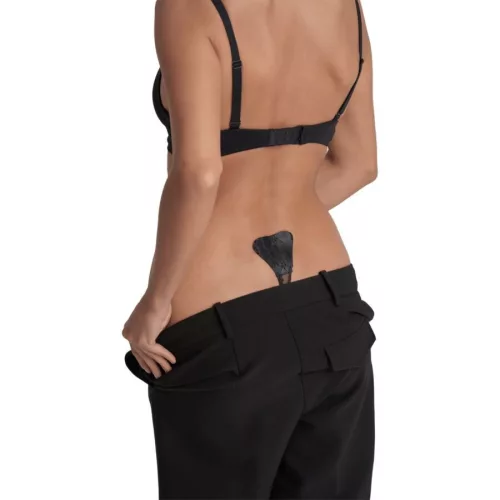 Bye-Bra ragasztható tanga csipke fekete one size