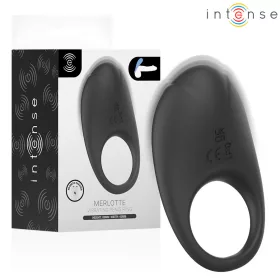   Intense péniszgyűrű rezgő, csiklóstimuláló 3 cm fekete USB-töltés