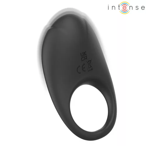 Intense péniszgyűrű rezgő, csiklóstimuláló 3 cm fekete USB-töltés