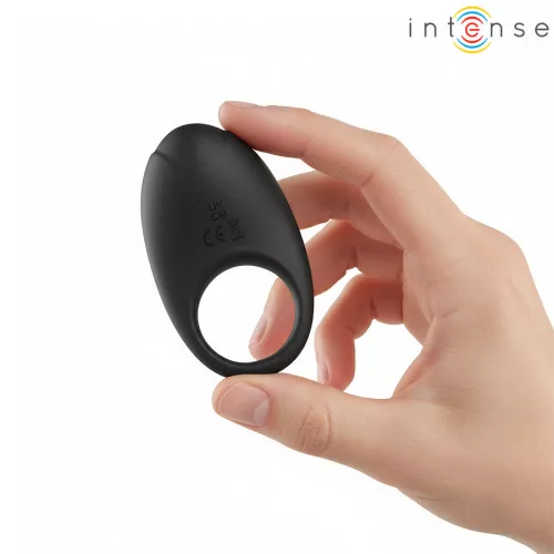 Intense péniszgyűrű rezgő, csiklóstimuláló 3 cm fekete USB-töltés