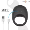 Intense péniszgyűrű rezgő, csiklóstimuláló 3 cm fekete USB-töltés