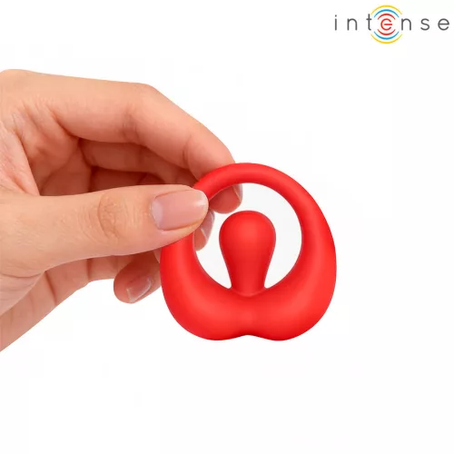 Intense Péniszgyűrű Rezgő, Csiklóstimuláló, USB töltésű Piros