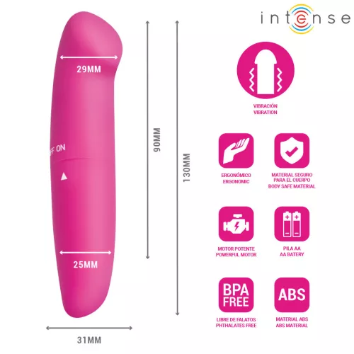 Intense G-pont vibrátor 13 cm rózsaszín vízálló halk működésű