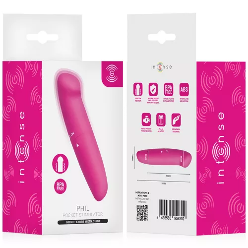 Intense G-pont vibrátor 13 cm rózsaszín vízálló halk működésű