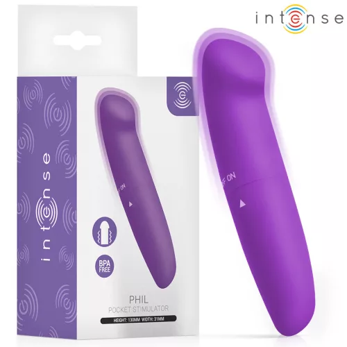 Intense Vibrátor G-pont stimuláló, rezgő 13 cm lila