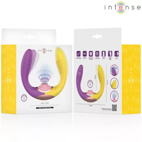 Intense Vibrátor 3 az 1-ben szívó és rezgő 10 módos újratölthető vízálló fekete