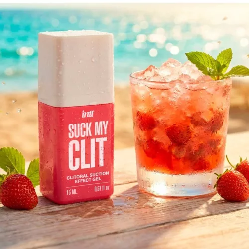 INTT Suck My Clit bizsergető csiklóizgató gél - szamócaízű, 15ml