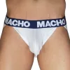 Macho Jockstrap Dupla tartás, anatómiai kialakítás Fehér-marine M