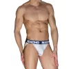 Macho Jockstrap Dupla támaszték, anatómiai kialakítás L fehér-kék