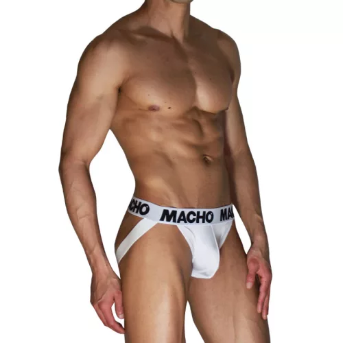 Macho Jockstrap Dupla tartás Fehér M
