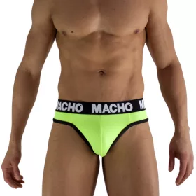   Macho férfi tangafazon dupla tartó pánttal L fluorescent sárga