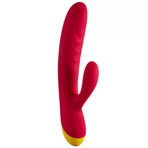 Romp Vibrátor Kettős stimuláció USB újratölthető vízálló piros