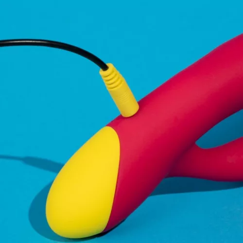 Romp Vibrátor Kettős stimuláció USB újratölthető vízálló piros