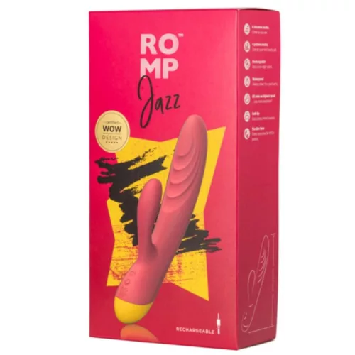 Romp Vibrátor Kettős stimuláció USB újratölthető vízálló piros