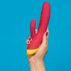 Romp Vibrátor Kettős stimuláció USB újratölthető vízálló piros