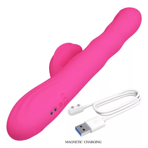 Pretty Love Vibrátor Dupla stimuláció, 9 rezgés, 4 hullámzás Rózsaszín