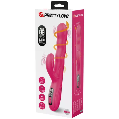 Pretty Love Vibrátor Dupla stimuláció, 9 rezgés, 4 hullámzás Rózsaszín
