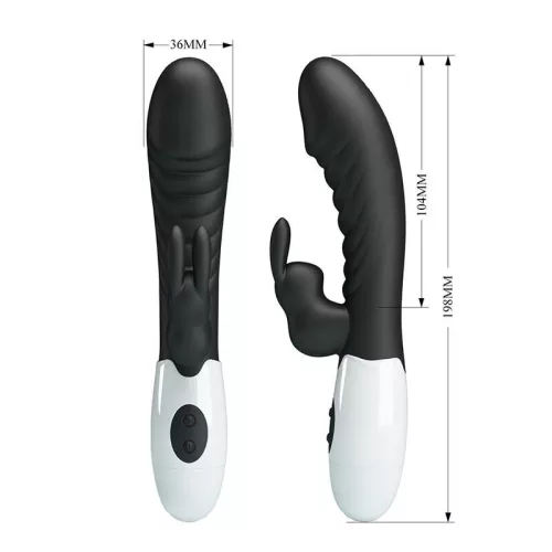 Pretty Love Vibrátor 30 rezgésfokozat G-pont és csikló stimuláló Fekete