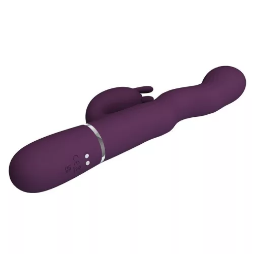 Pretty Love Rabbit vibrátor nyolcféle rezgés, lökő funkció USB tölthető lila