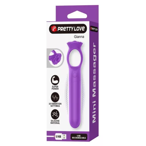 Pretty Love Mini vibrátor - lila, 10 mód