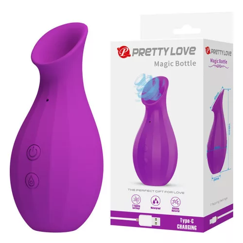 Pretty Love Magic Bottle szívóhatású csiklóizgató - lila, 7 fokozat
