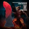 Power Monsters Dildó Szívófejes, Spirálos Textúrával 25 cm Piros-fekete