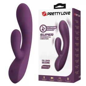 Pretty Love Vibrátor Kettős stimuláció USB töltés Lila