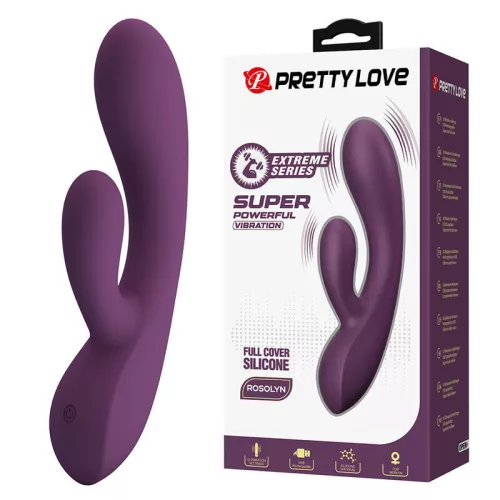 Pretty Love Vibrátor Kettős stimuláció USB töltés Lila