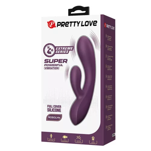 Pretty Love Vibrátor Kettős stimuláció USB töltés Lila