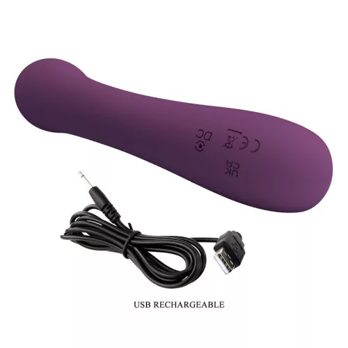 Pretty Love Vibrátor Kettős stimuláció USB töltés Lila