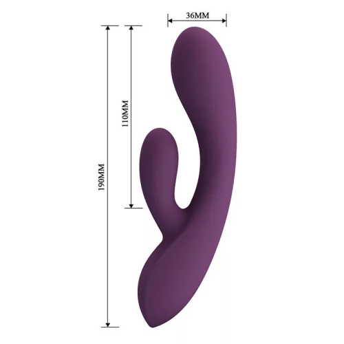 Pretty Love Vibrátor Kettős stimuláció USB töltés Lila