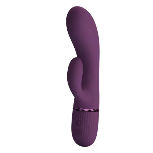 Pretty Love Vibrátor Kettős stimuláció, 10 mód, USB újratölthető Lila