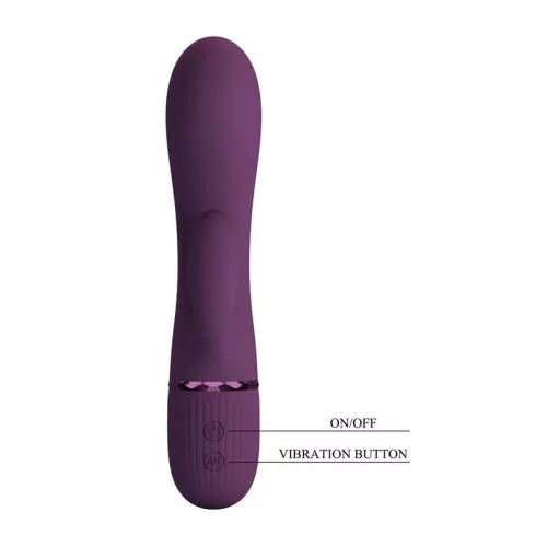 Pretty Love Vibrátor Kettős stimuláció, 10 mód, USB újratölthető Lila