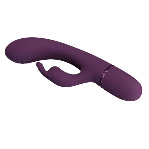 Pretty Love Vibrátor Kettős stimuláció, 10 mód USB újratölthető Lila
