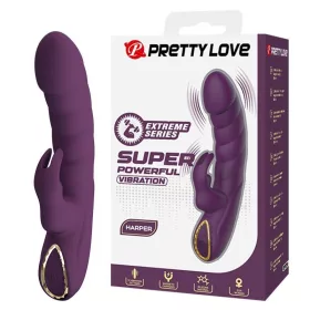   Pretty Love Vibrátor nyúl szilikon újratölthető 10 mód lila