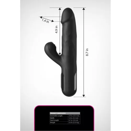 Fetish Fantasy Series Vibrátor Automata lökhajtás, csiklóizgató 23 cm fekete