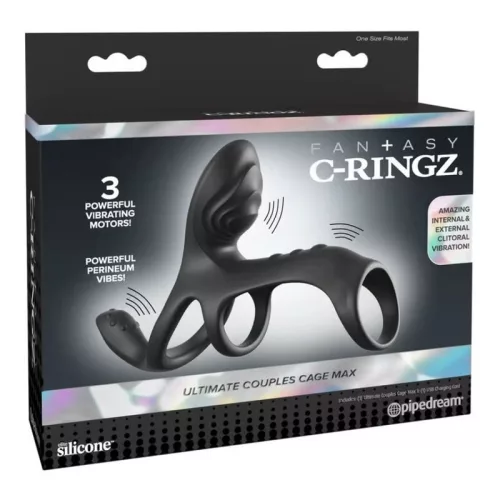 Fantasy Péniszgyűrű Rezgő, Páros stimuláció 19,5 cm