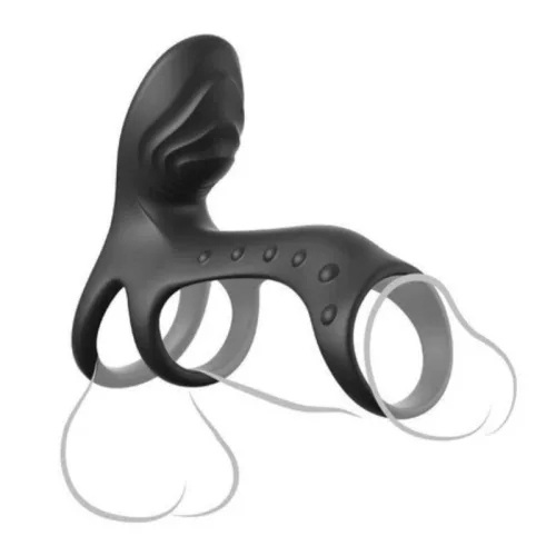 Fantasy Péniszgyűrű Vibrációs, páros stimuláció 19,5 cm