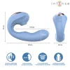 Intense Vibrátor Szívó, Pulsáló, Rezgő 14 cm Kék